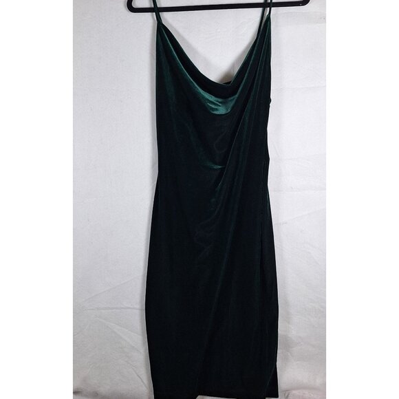 Lulus Green Velvet Formal Dress size large holiday glam gala - Picture 1 of 4